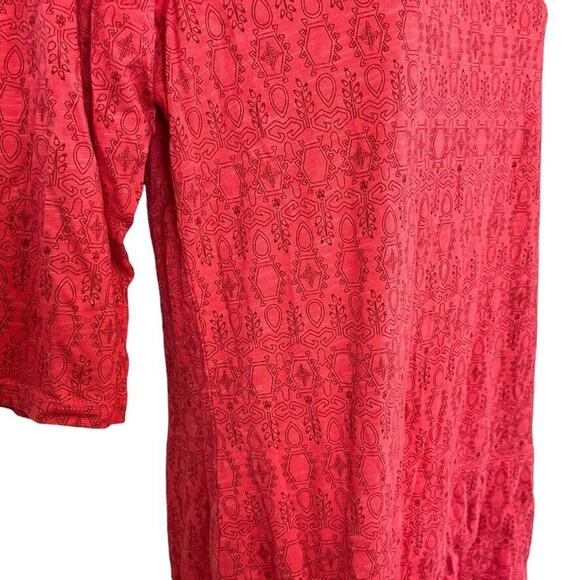 Toad & Co Womens Organic Cotton Stretch Knit Print Pockets Top Shirt sz S - Picture 5 of 16